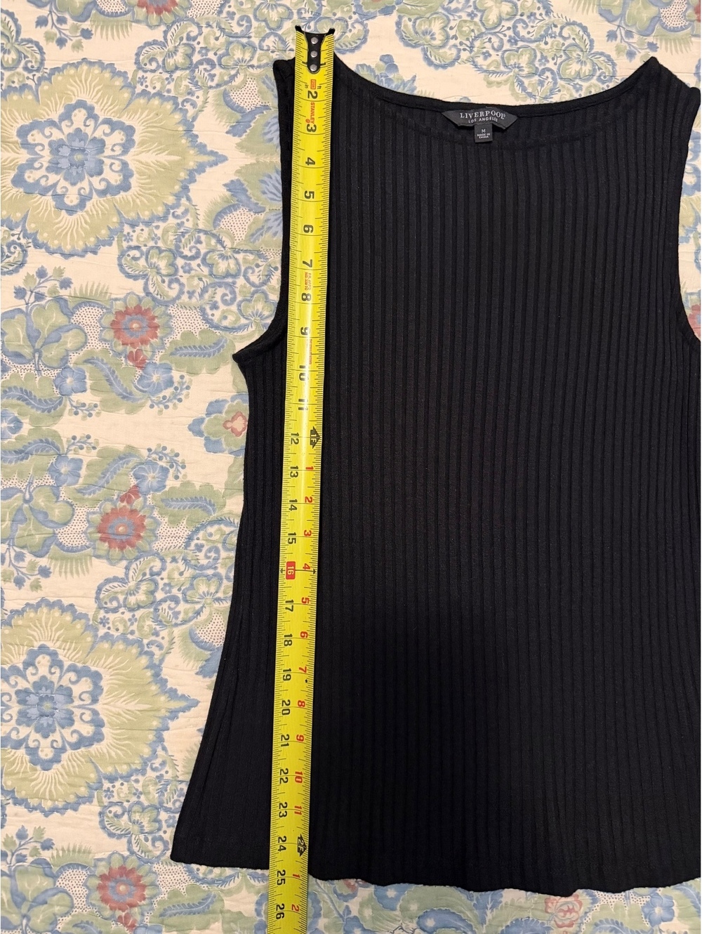 Liverpool Los Angeles Women’s Black Ribbed Sleeveless Tank M - Picture 5 of 8